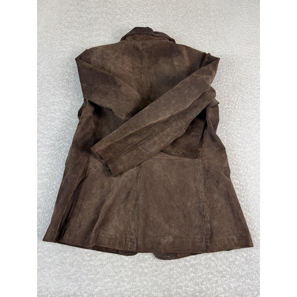 Sonoma Jean Company Jacket Womens Large Brown Suede Leather Blazer Classic - Picture 5 of 6